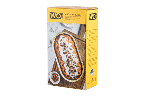 Форма для выпечки овальная WO HOME 3D Magic Baking 26х14,5х7,8 см, 1,2 л, алюминий