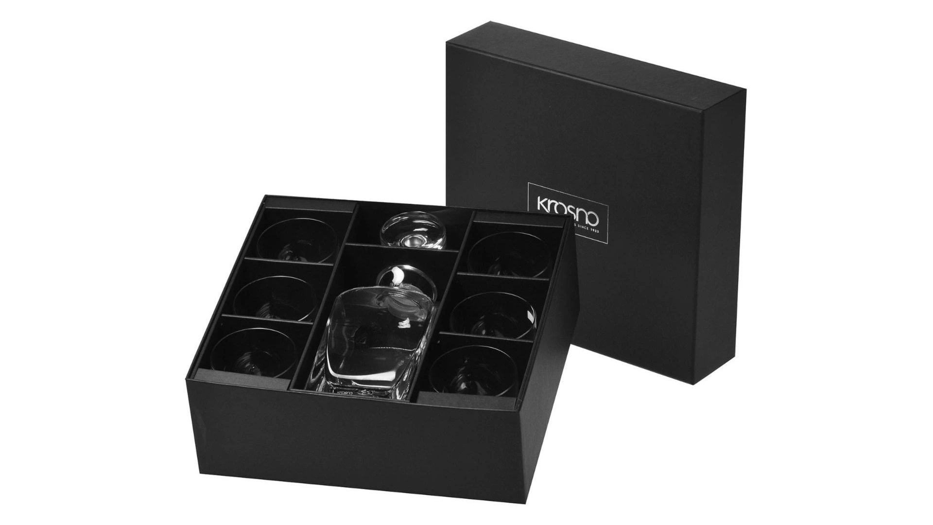 Набор из графина 750 мл и 6 стаканов для виски 250 мл Krosno Легенда п/к