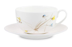Чашка чайная с блюдцем Mix&Match Home Ирис 200 мл, фарфор