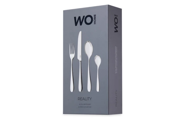 Набор столовых приборов WO HOME REALITY на 6 персон 24 предмета, сталь нержавеющая 18/10, п/к
