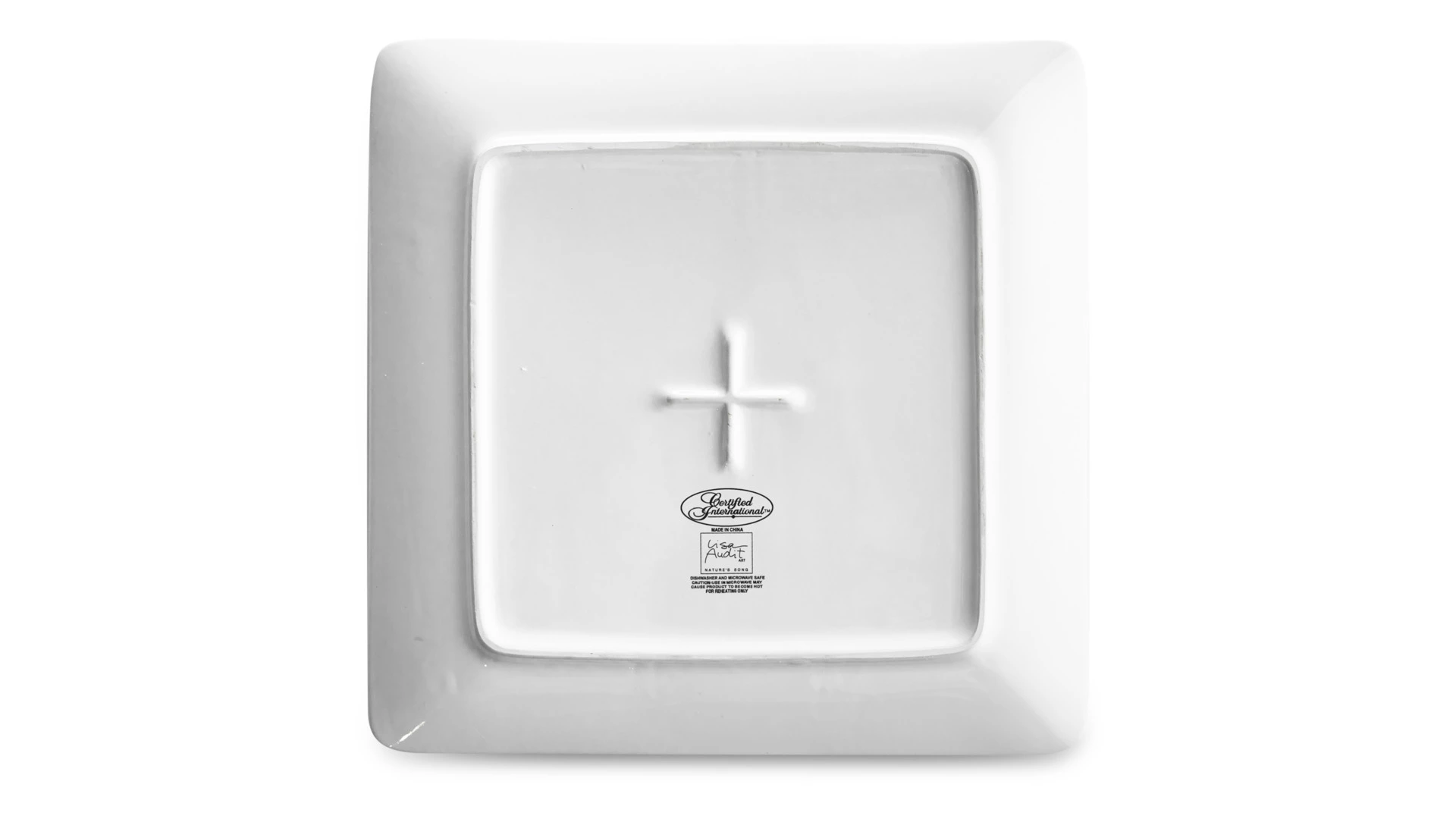 Блюдо квадратное Certified Int. Песня природы 32х32 см, керамика