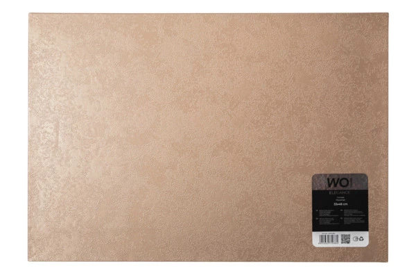 Салфетка подстановочная прямоугольная WO HOME ELEGANCE 33х48 см, двусторонняя, шампань