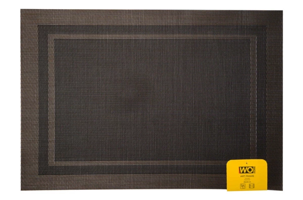 Салфетка подстановочная прямоугольная WO HOME ART FRAME 33х48 см, двусторонняя, черная