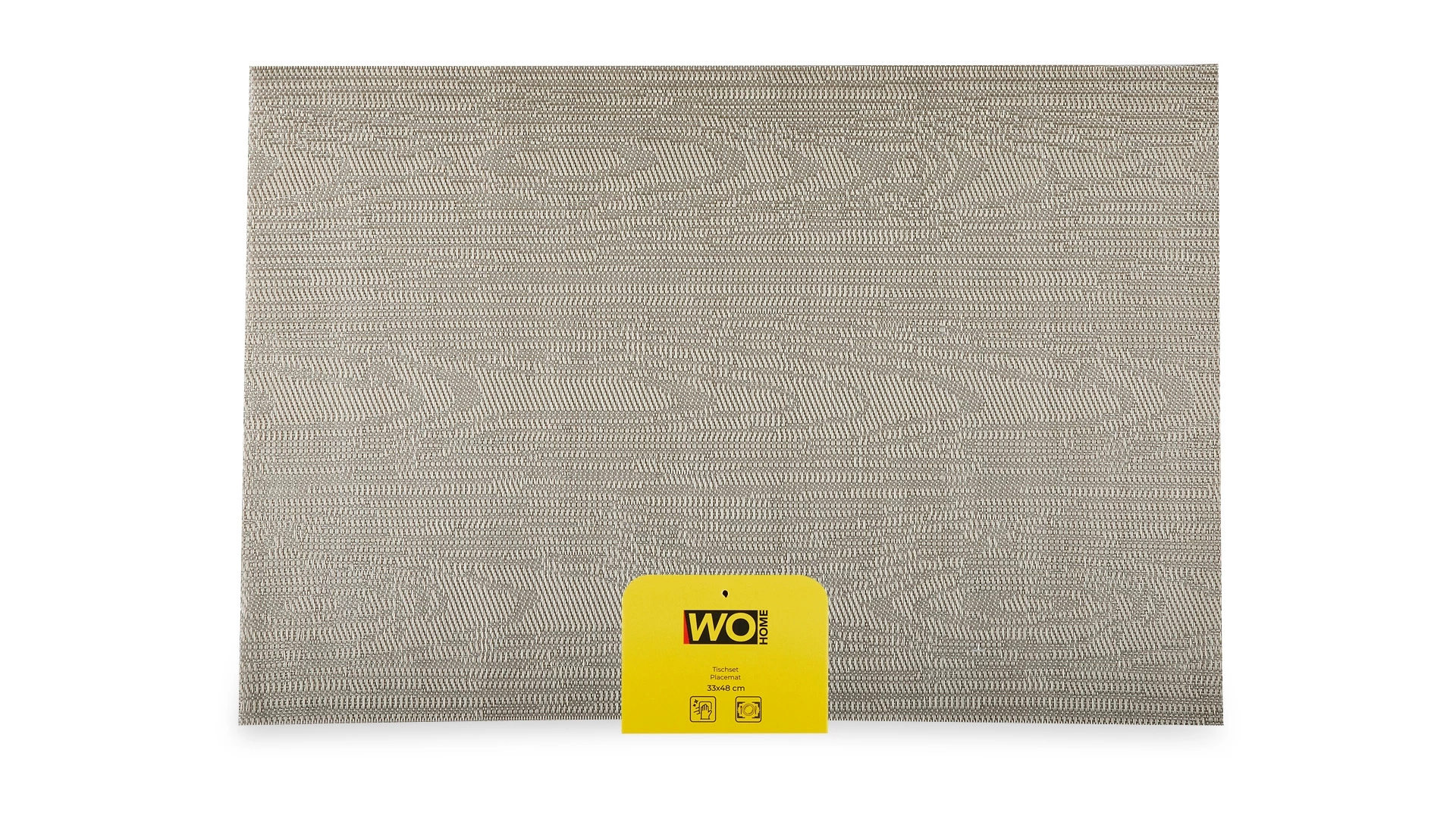 Салфетка подстановочная прямоугольная WO HOME OAK 33х48 см, двусторонняя, серая, ПВХ, полиэстер