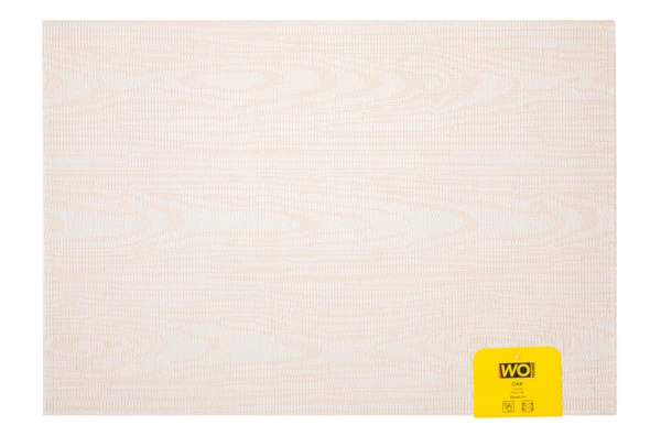 Салфетка подстановочная прямоугольная WO HOME OAK 33х48 см, двусторонняя, кремовая, ПВХ, полиэстер