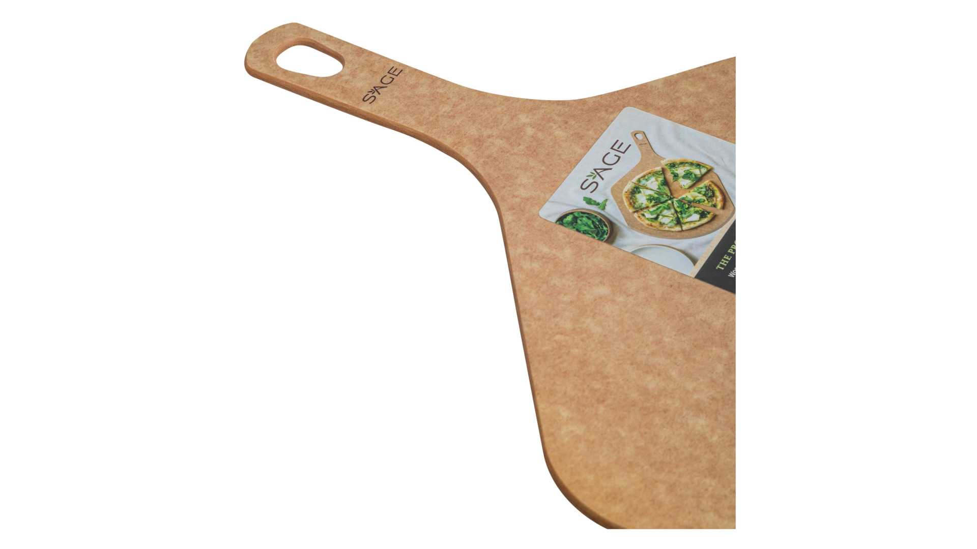 Доска сервировочная для пиццы Sage 45х30 см, древесный композит, бежевая
