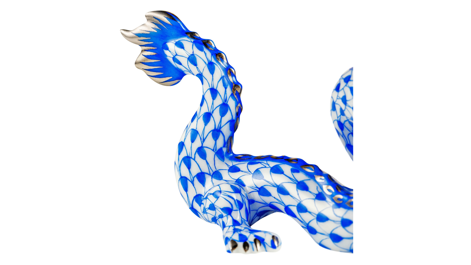 Фигурка Herend Дракон 13х5,5х5,5 см, фарфор, синяя