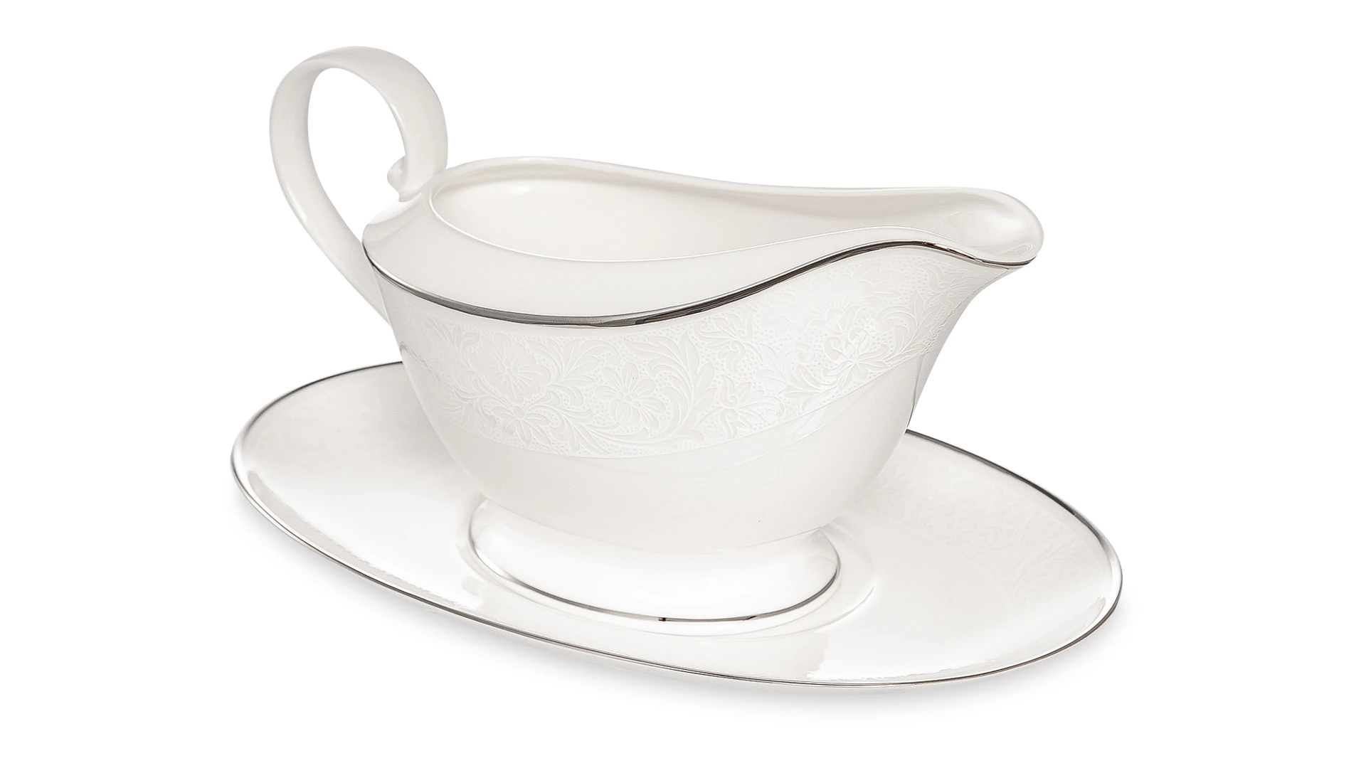 Соусник на подставке Narumi Рошель 560 мл, фарфор костяной