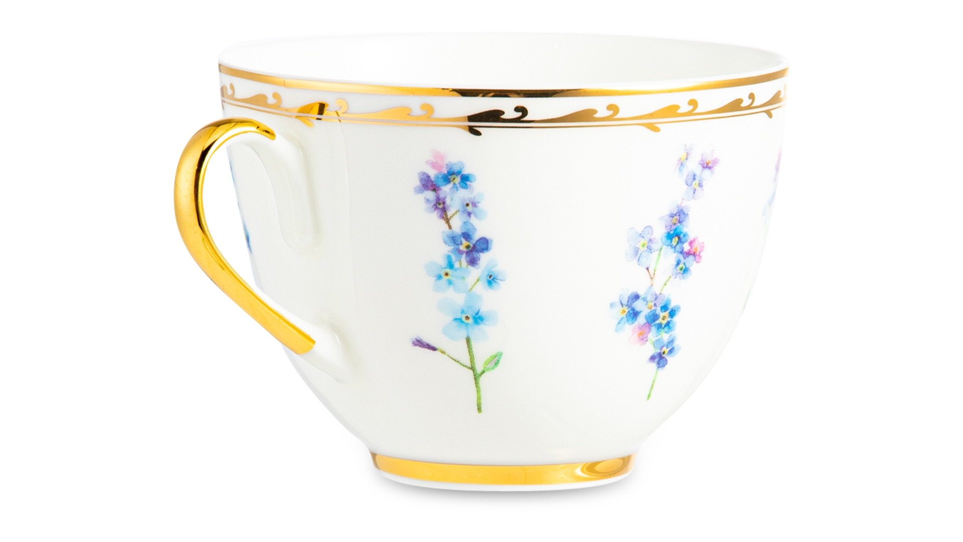 Чашка чайная с блюдцем ИФЗ Весенняя Улыбка флоры, фарфор костяной
