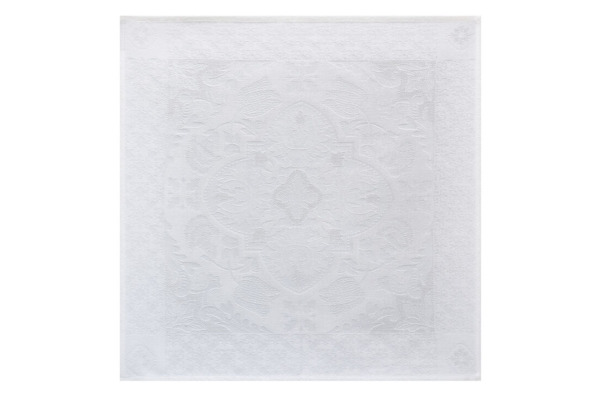 Салфетка сервировочная Le Jacquard Francais Azulejos 58х58 см, хлопок, белая