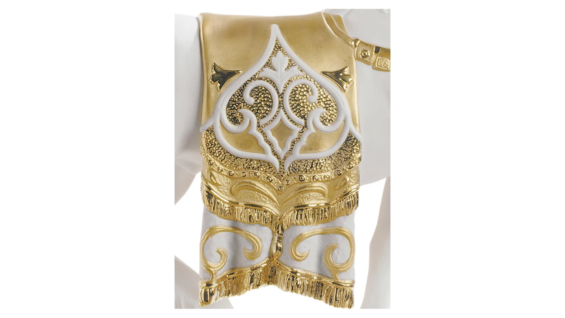 Фигурка Lladro Дворцовый конь Ре-Деко 40x42 см, фарфор, белый, золотой