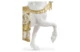 Фигурка Lladro Дворцовый конь Ре-Деко 40x42 см, фарфор, белый, золотой