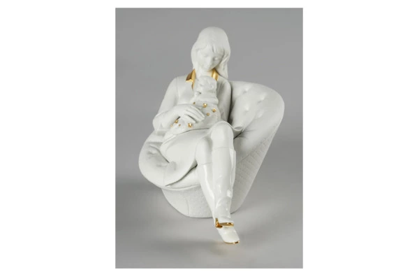 Фигурка Lladro В маминых объятьях 30x22см, фарфор, белый бисквит с золотом