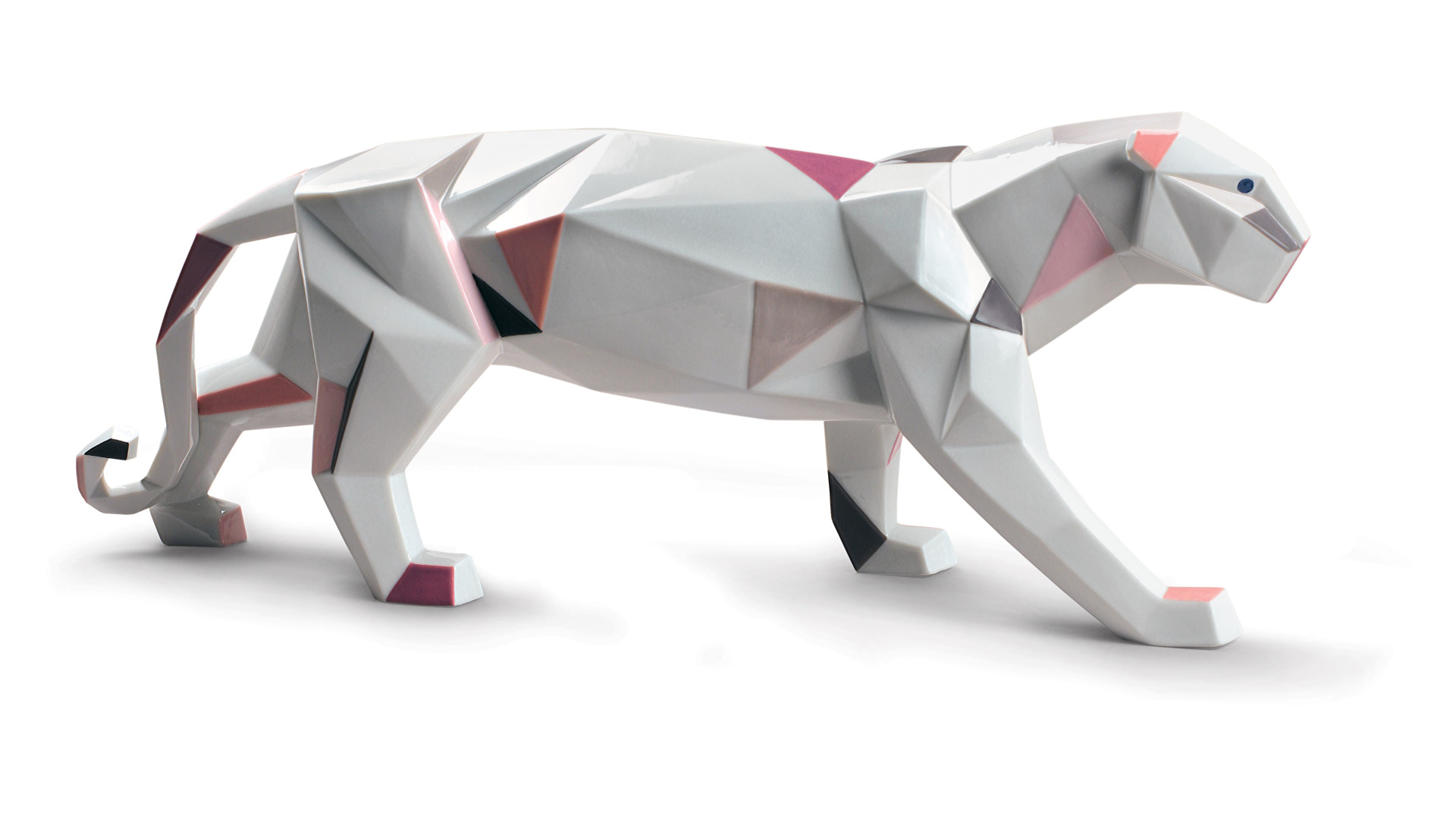 Фигурка Lladro Пантера оригами 50х19 см, фарфор, разноцветная, фарфор