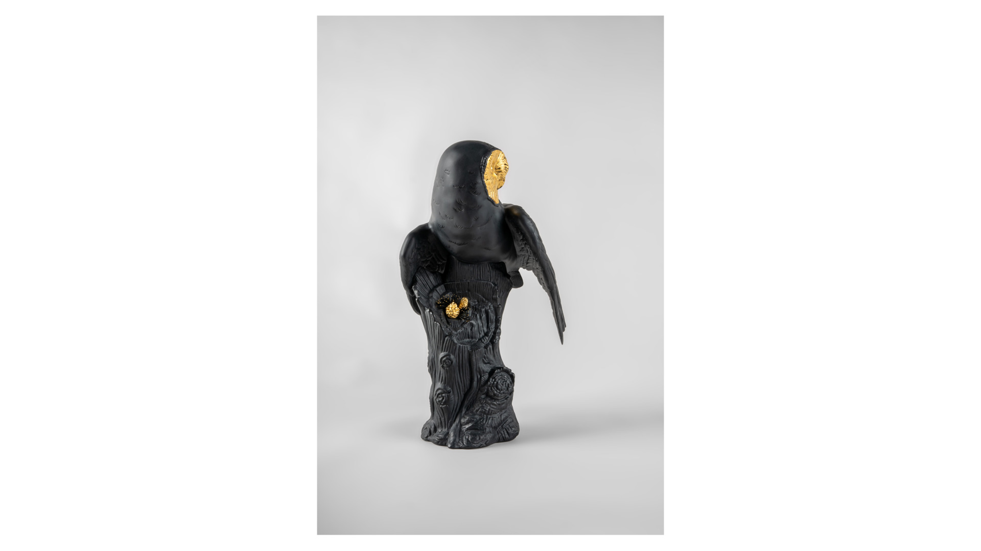 Фигурка Lladro Сова 41х25х22 см, фарфор, черная