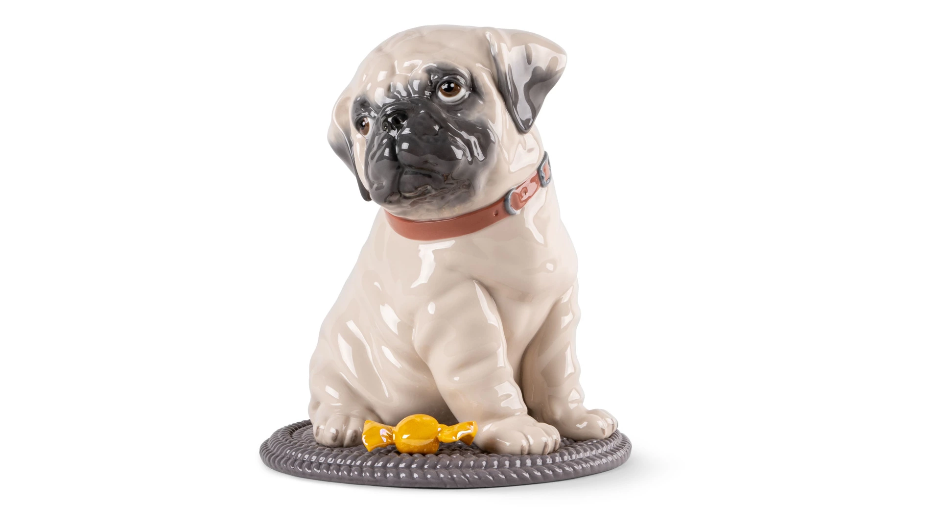 Фигурка Lladro Щенок мопса 24х20х20 см, фарфор