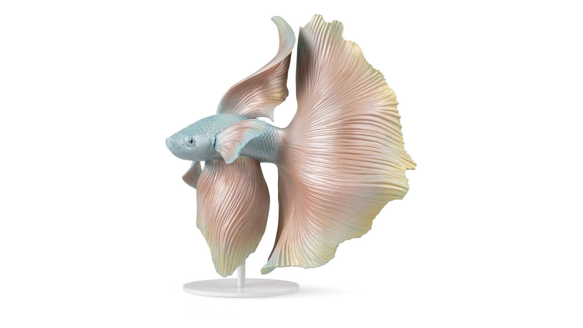 Фигурка Lladro Рыбка Бетта смотрит направо 36х31х30 см, фарфор