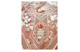 Платок сувенирный Русские в моде Резьба по кости 90х90 см, шелк, вискоза, ручная подшивка