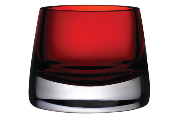Подсвечник для чайной свечи Nude Glass Радость 8 см, хрусталь, красный
