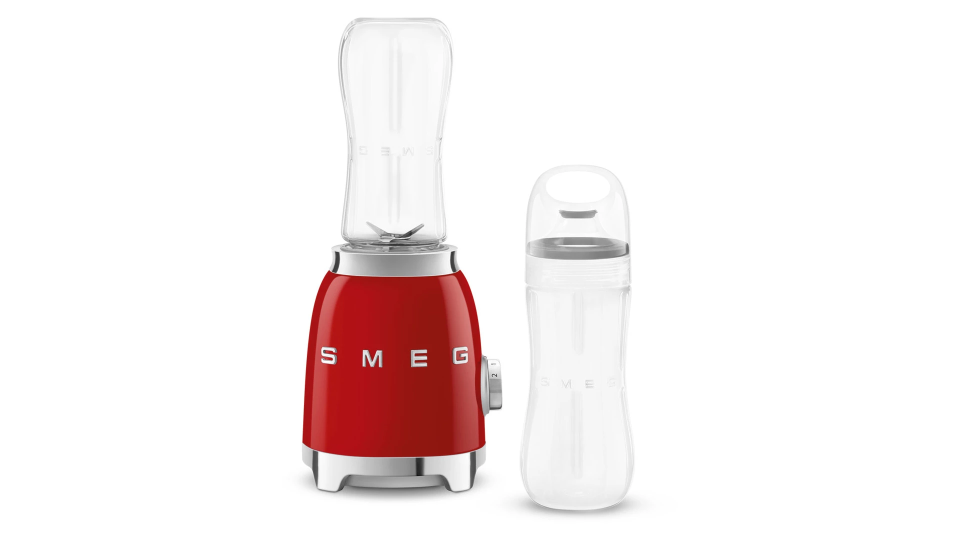 Блендер мини стационарный SMEG PBF01RDEU 300 Вт, 2 бутылки, красный