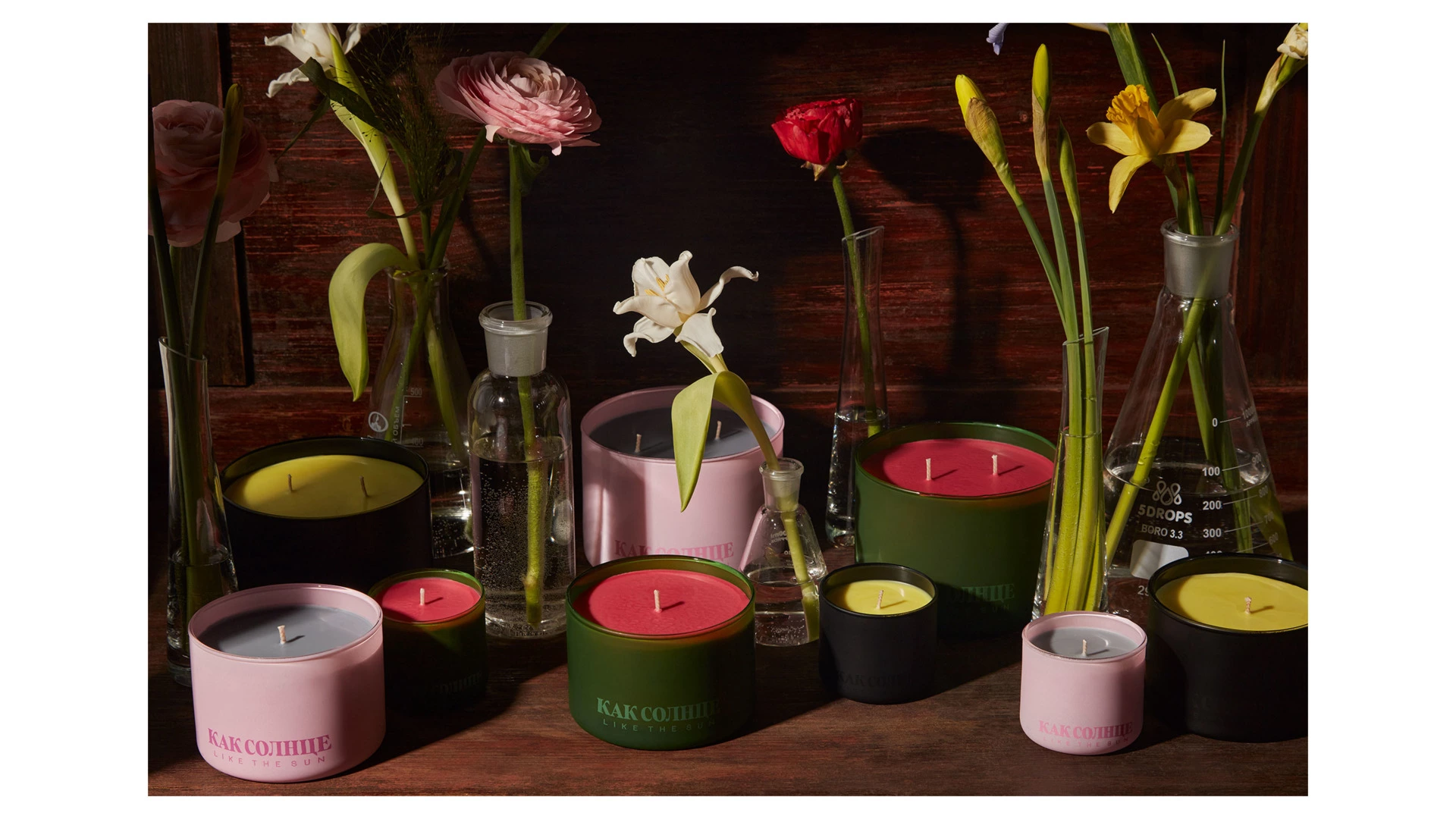 Свеча ароматическая КАК СОЛНЦЕ Анна Андржиевская Эксперимент вышел из-под контроля 700 мл, розовая с