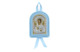 Набор детский в футляре АргентА Ангел-Хранитель с голубой эмалью 13,2 г, 2 предмета, серебро 925