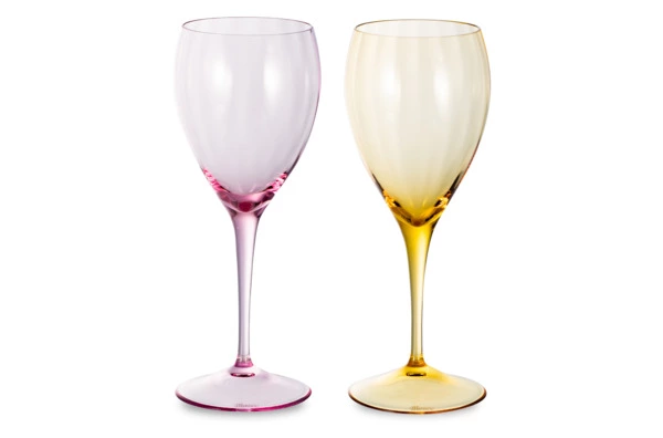 Набор бокалов для красного вина Moser Оптик 350 мл, 2 шт, розалин, топаз, п/к