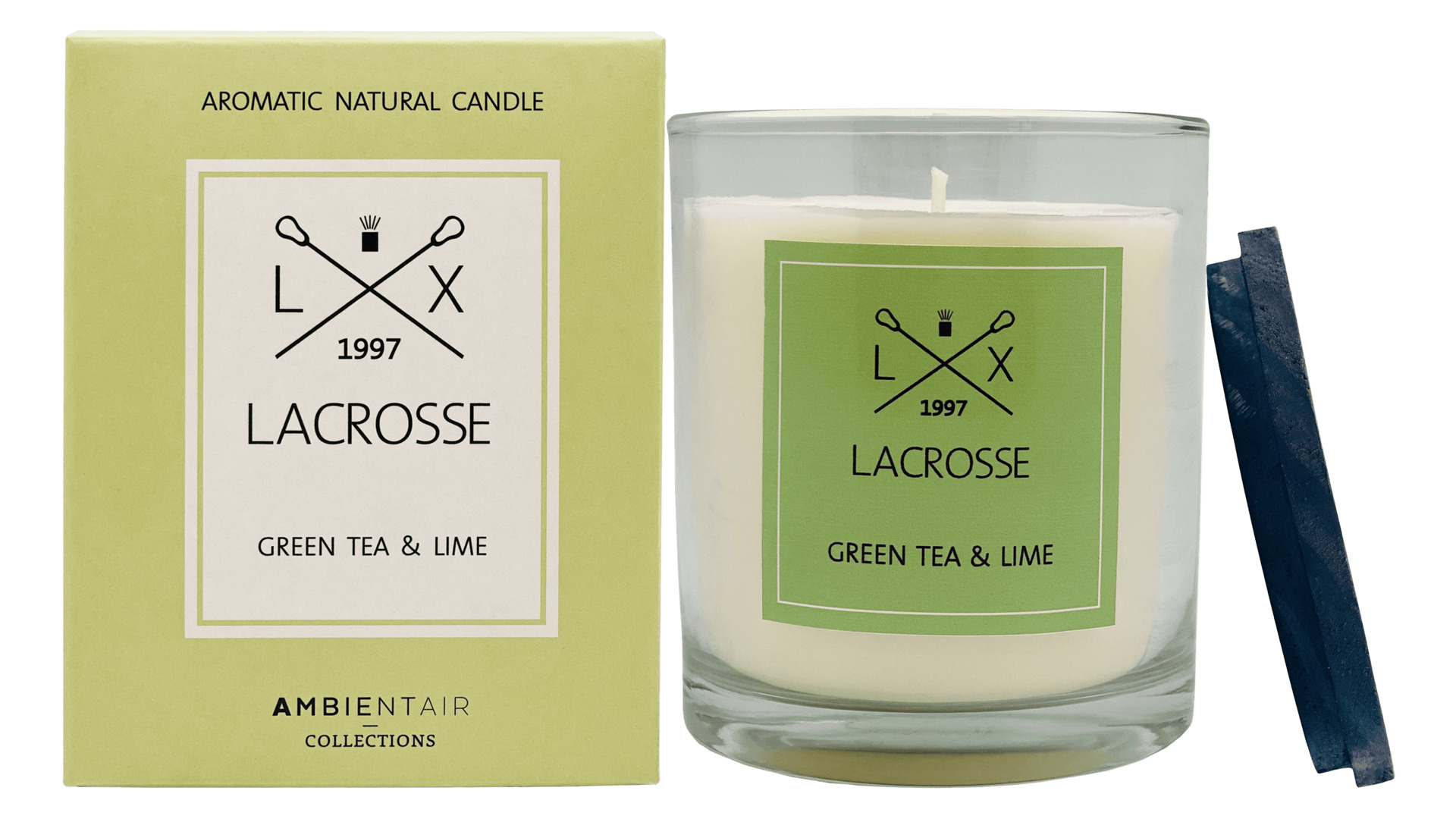 Свеча ароматическая Ambientair Lacrosse Зеленый чай и лайм 60 ч