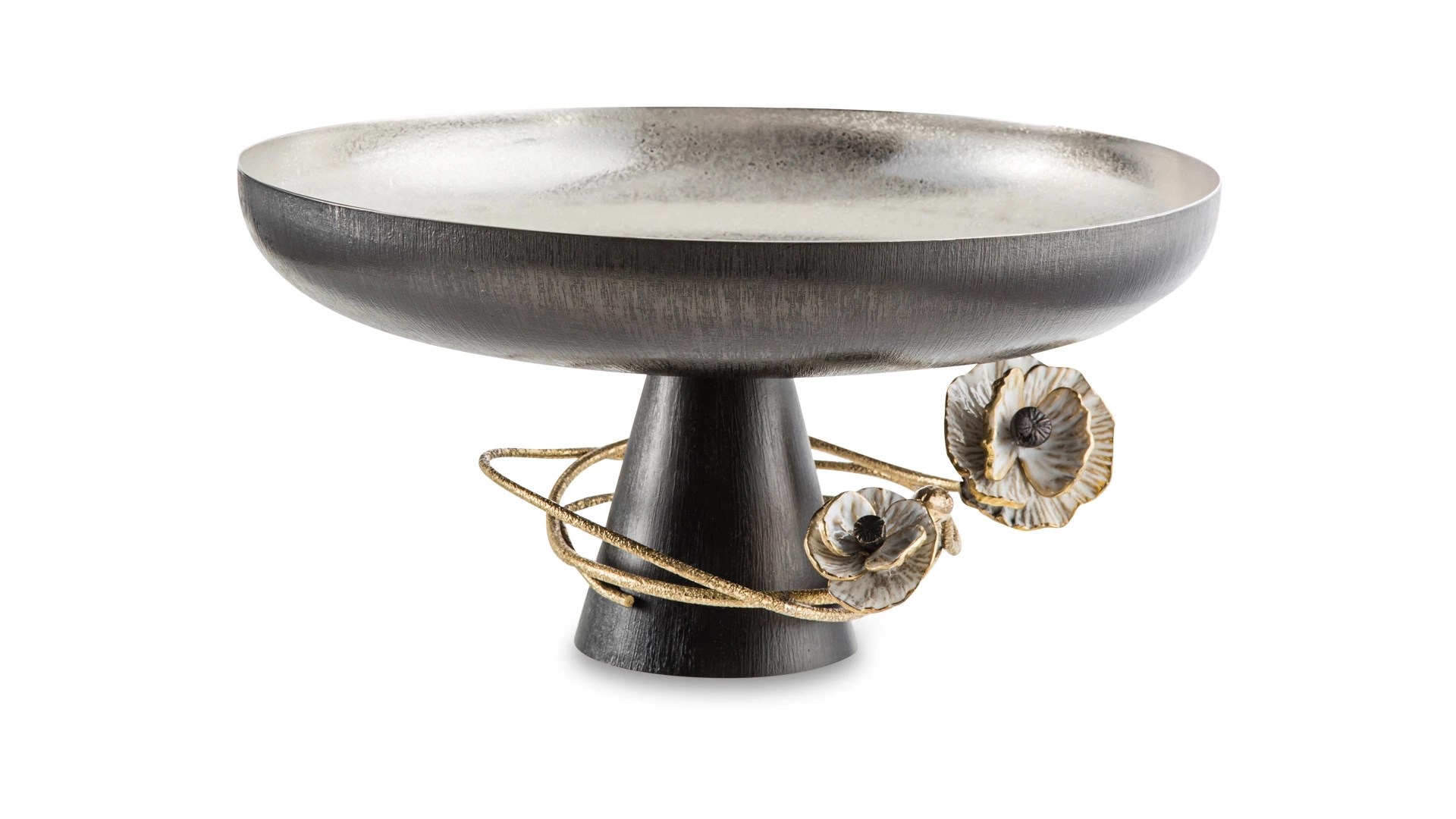 Чаша на ножке Michael Aram Анемоны 30 см, h16 см, сталь нержавеющая