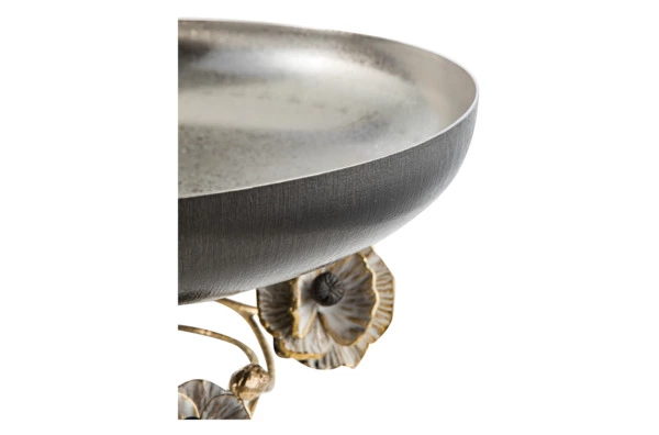 Чаша на ножке Michael Aram Анемоны 30 см, h16 см, сталь нержавеющая