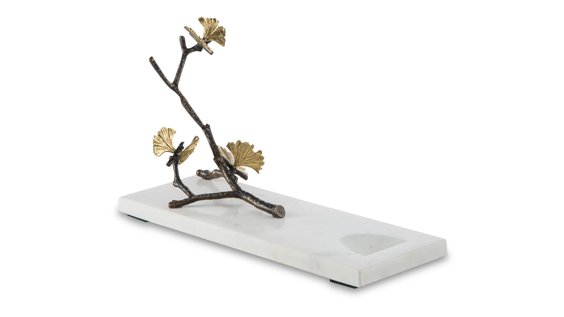 Подставка для бутылки Michael Aram Бабочки гинкго 27,5х10 см, мрамор