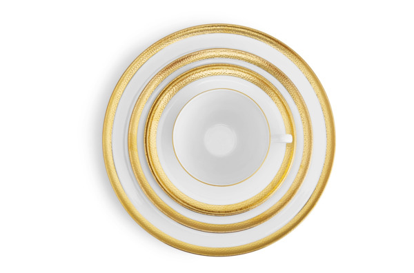 Сервиз чайно-столовый Michael Aram Золотой кант на 1 персону 5 предметов, фарфор