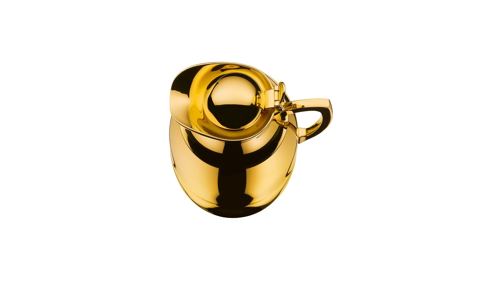 Термокувшин вакуумный со стеклянной колбой Alfi Juwel 1 л, золотой, сталь нержавеющая
