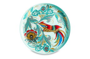 Тарелка декоративная Хохломская Роспись Райские птицы 21 см, дерево