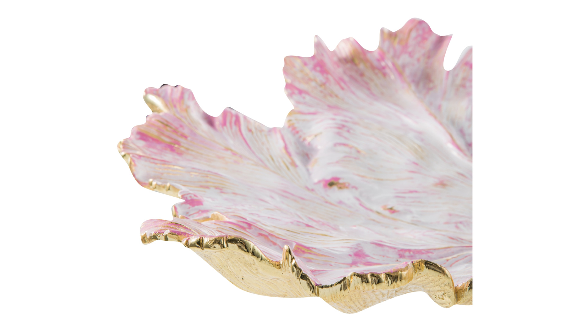 Блюдо-лист Michael Aram Тюльпан 48 см, сталь нержавеющая, розовое