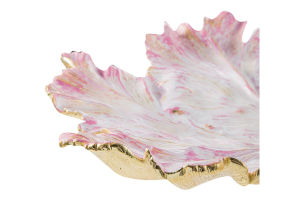 Блюдо-лист Michael Aram Тюльпан 48 см, сталь нержавеющая, розовое