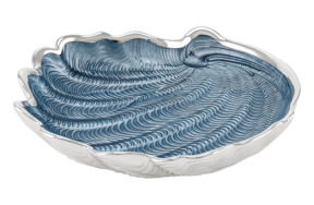 Тарелка Argenesi Conchiglia 15 см, небесно-голубая, стекло