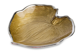 Чаша Argenesi Foglia 15 см, золотая, стекло