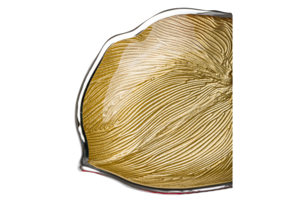 Чаша Argenesi Foglia 15 см, золотая, стекло