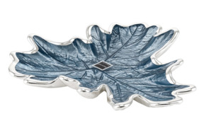 Блюдо Argenesi Foglia 18 см, небесно-голубое, стекло