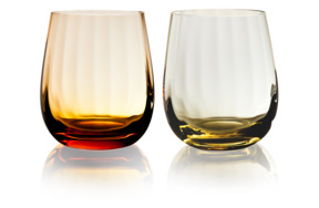 Набор стаканов для виски Moser Оптик 360 мл, 2 шт, желтый, топаз, п/к