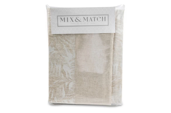 Скатерть прямоугольная Mix&Match Home Ботаника 150х350 см, лен, п/к