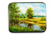 Шкатулка Федоскино Летний пейзаж 15х12х5 см, папье-маше