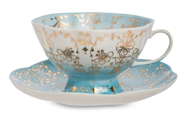 Чашка чайная с блюдцем Франц Гарднер в Вербилках Шахерезада 270 мл, фарфор твердый