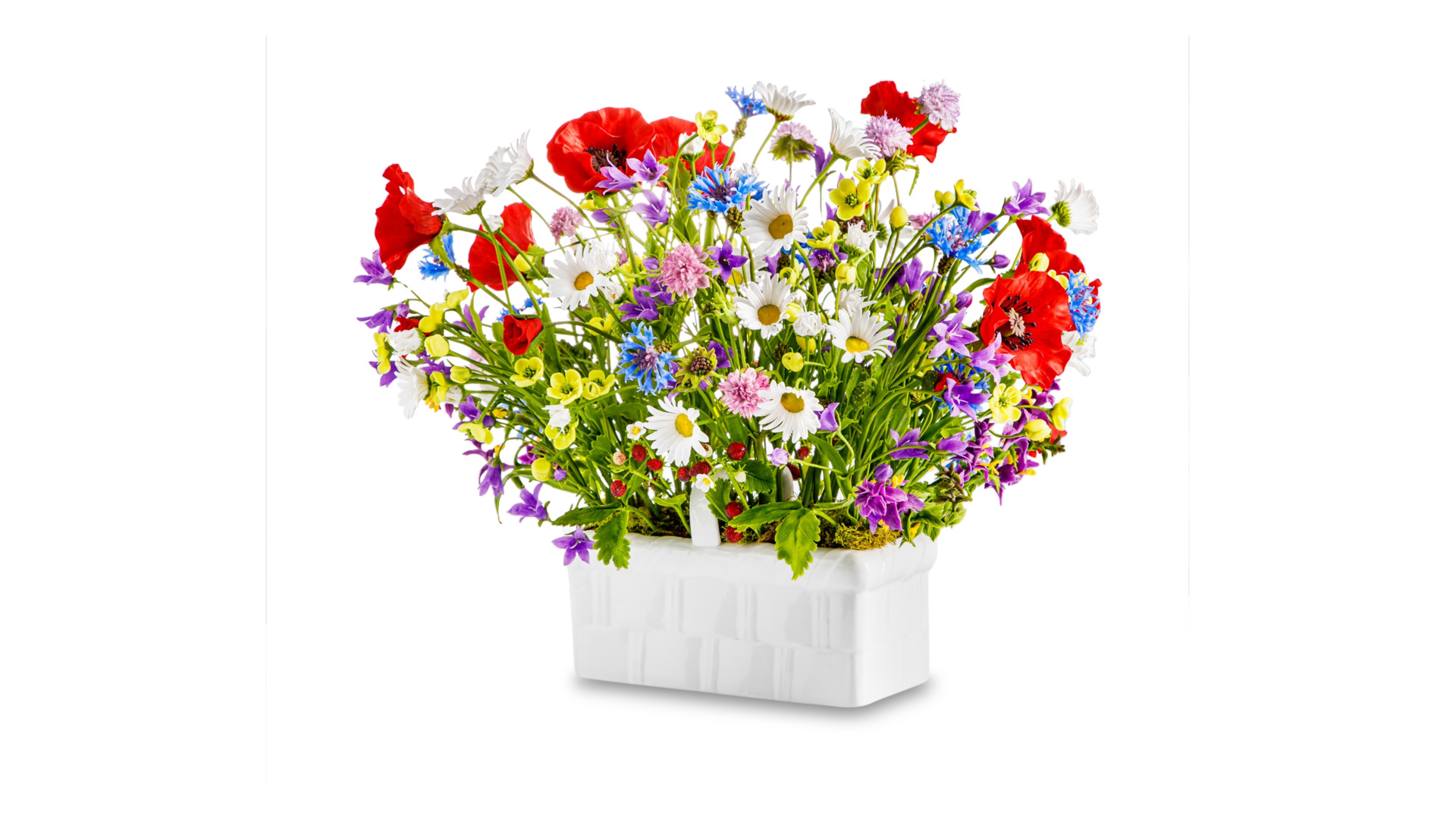 Композиция из холодного фарфора Полевой в лукошке - купить за 462000 ...