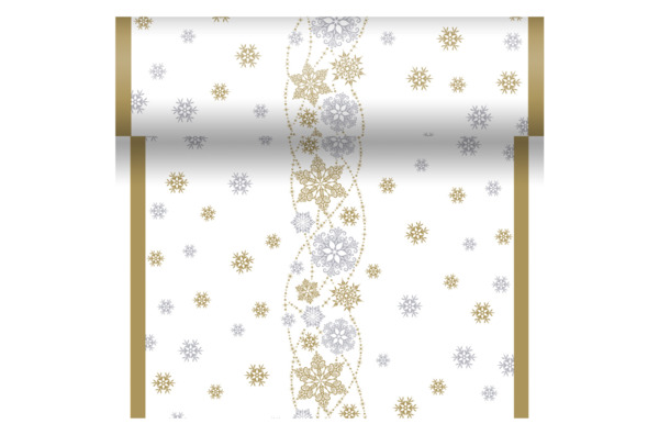 Скатерть рулонная Duni Tete-a-Tete D-Cel Snow Glitter White 0.4х4,8 м, целлюлоза-sale