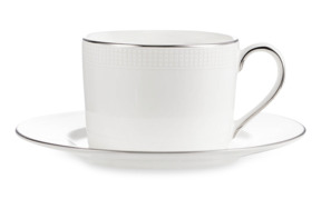 Чашка чайная с блюдцем Wedgwood Вера Ванг Белая Коллекция 150 мл, фарфор