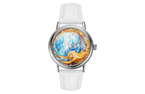 Часы наручные Palekh Watch Русалка №1 3,5 см, нержавеющая сталь, п/к