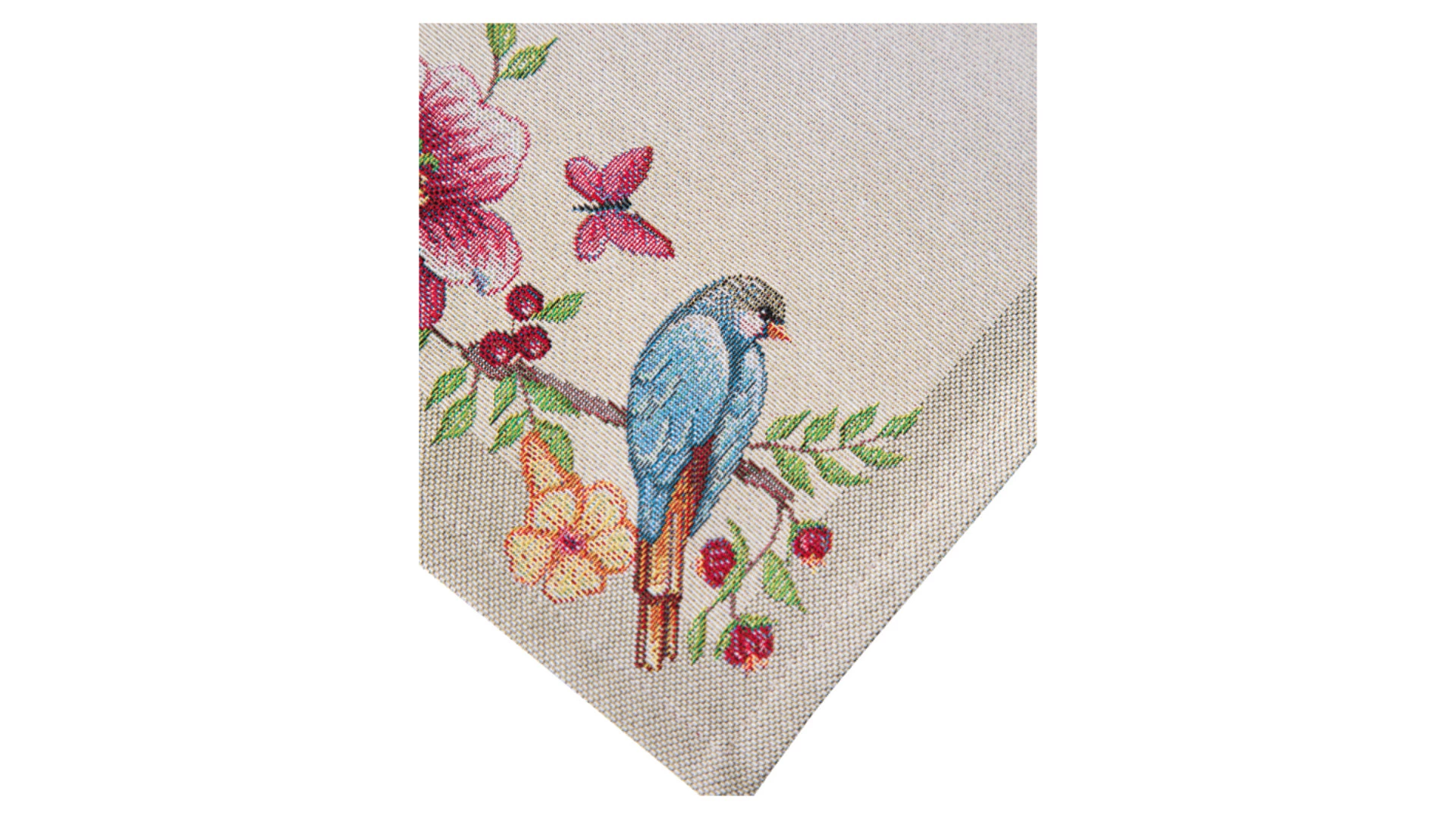 Дорожка для стола Mix&Match Home Магнолия 44х140 см, гобелен, бежевая