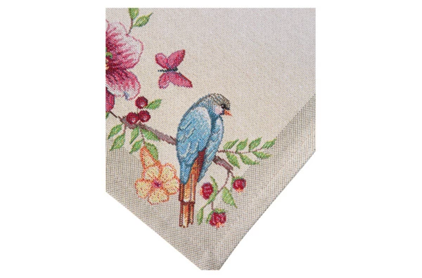 Дорожка для стола Mix&Match Home Магнолия 44х140 см, гобелен, бежевая